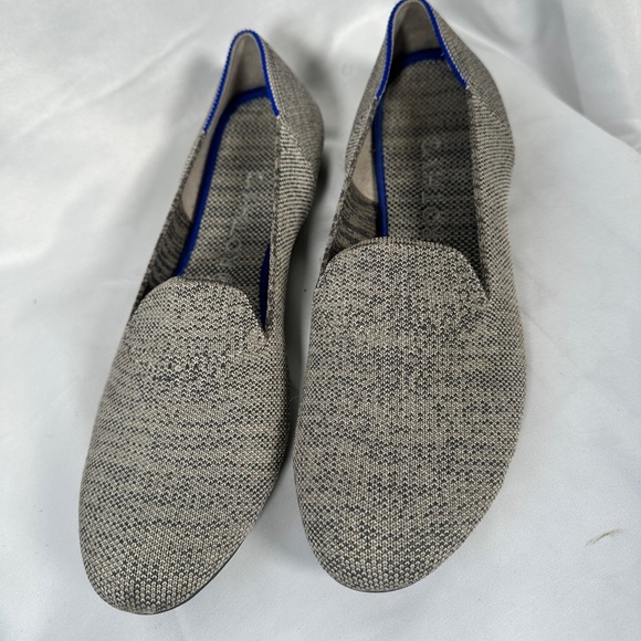 Rothy’s The Loafer Recycled Knit Flats Heather Gray Blue Trim Women’s 10.5 - Picture 4 of 10